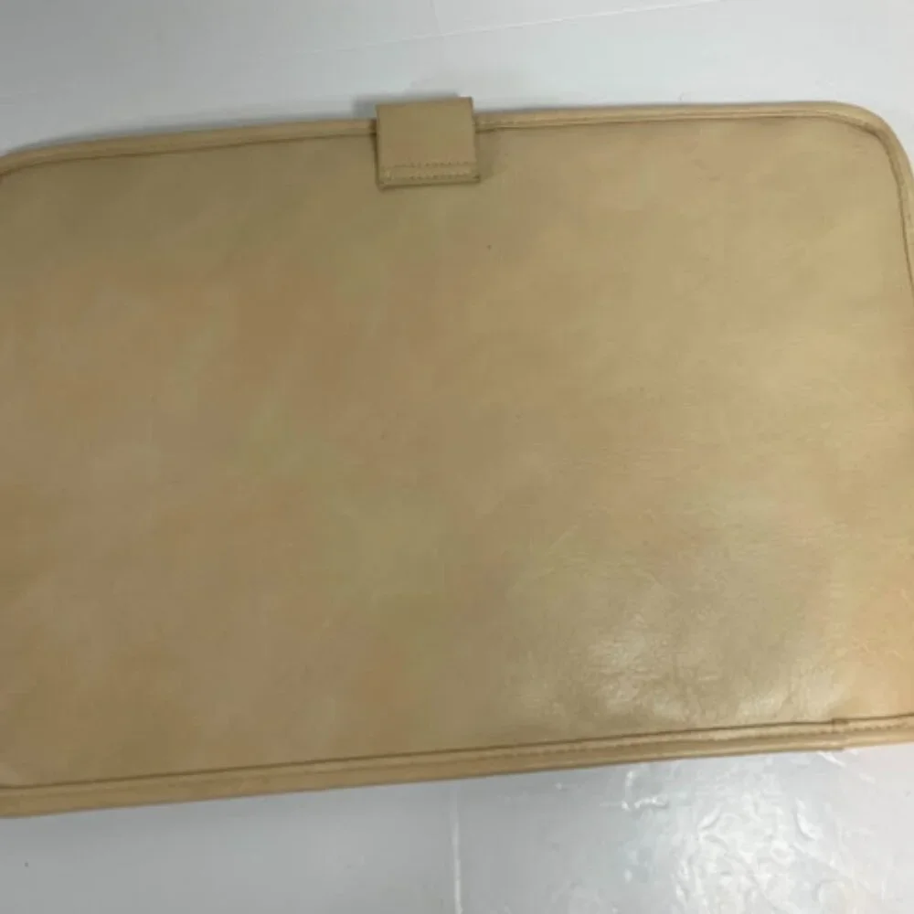 BEIS Faux Leather Beige Laptop Sleeve Case Beige 13”